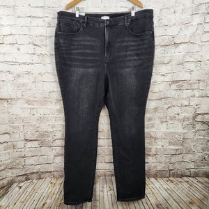 Good American Good Legs Skinny Jeans Faded Black Size 24W NWT